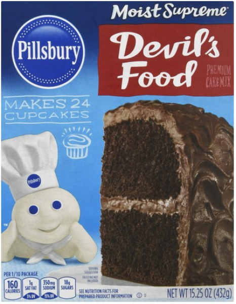 PILLSBURY Moist Supreme 'Devil's Food' Premium Cake & Cupcake Mix 432 gr